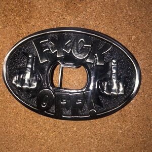 F@CK OFF! Metal belt buckle